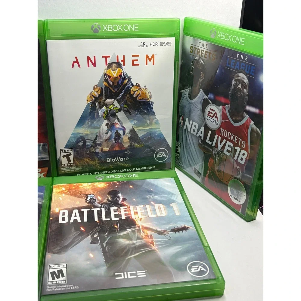 Xbox One Game Lot Battlefield 1 Anthem Destiny FIFA 18 NBA 2K17 NBA Live 18  NM